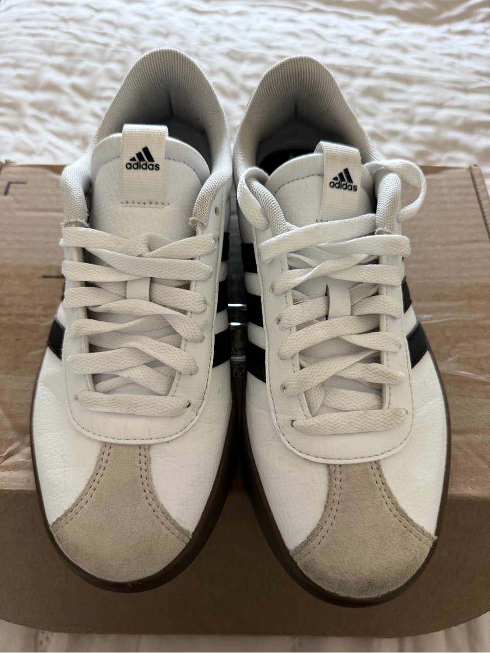 adidas Women’s White & Black Low-Top Sneakers